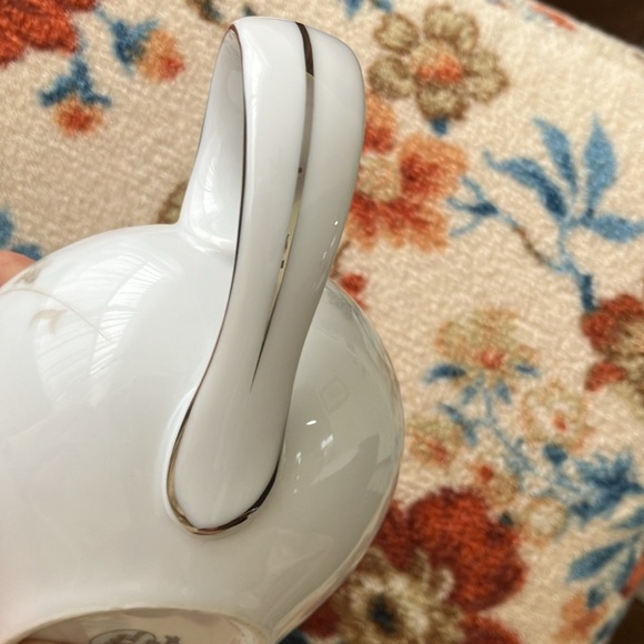 VINTAGE MIKASA 6137 GRAVY BOAT HANDLED WITH UNDER PLATE PLATINUM TRIM RARE ITEM - Picture 12 of 15